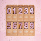 PHD CAKE Rose Gold 3 Number Birthday Candles, 2.76 Inch Synthetic Wax, Party Celebration