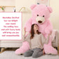 Morismos Giant Teddy Bear Plush 6Ft, Huge Pink Teddy Bears For Girlfriend, 6 Foot Large Big Bear Gifts, Baby Shower, Birthday