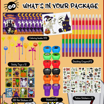 Cinrobiye 72 Pcs Halloween Party Favors