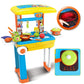 Toy Chef 2-in-1 Travel Suitcase Kitchen Set for Children | Includes Toy Pots, Pans, Dishes, Utensils & Foods ABS Plastic Pretend