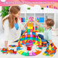 Lotmey 132PCS Magnetic Tiles with 2 Cars Deluxe Set, 3D Magnetic Building Blocks, Preschool Magnetic STEM Toys Sensory Education