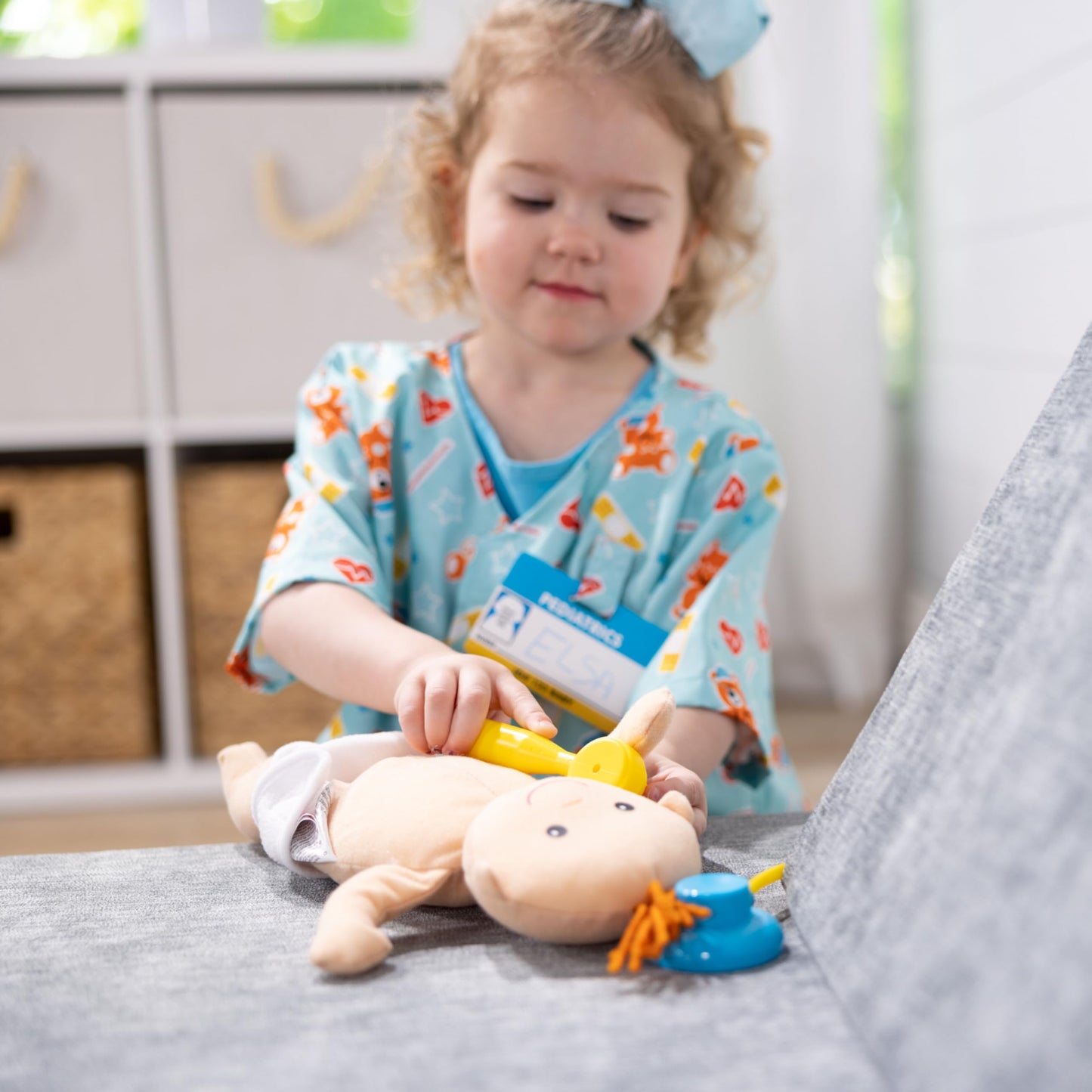 Melissa & Doug Pediatric Nurse Costume Set - 8 pcs, Includes Baby Doll & Stethoscope, Multi, Model 8519