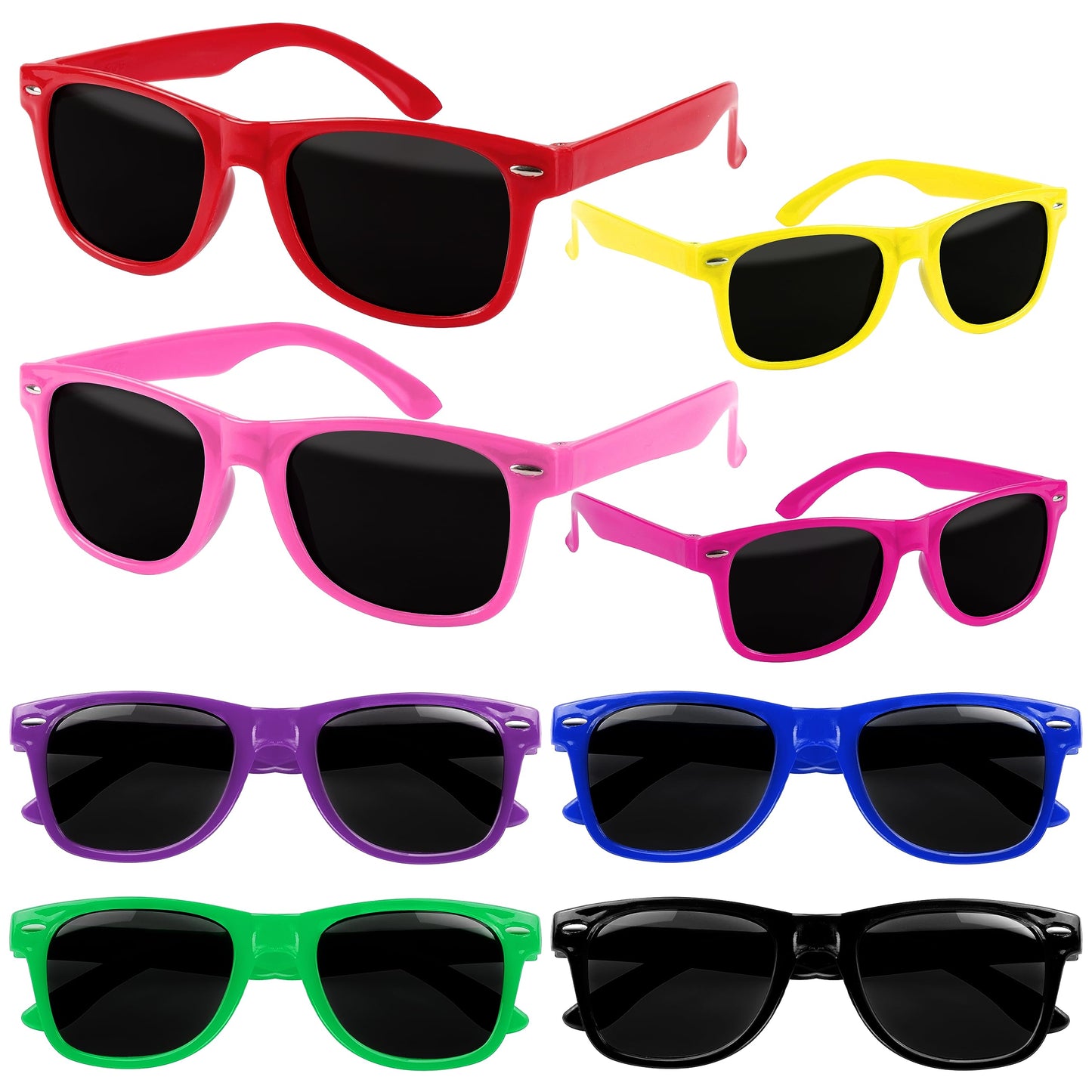 Octeric 24 Pieces Kids Sunglasses Bulk Party Favors Boys And Girls Neon Sunglasses With Uv Protection For Summer Party Beach Party Pool Party Birthday Graduation Classroom Prize Goody Bag Stuffers