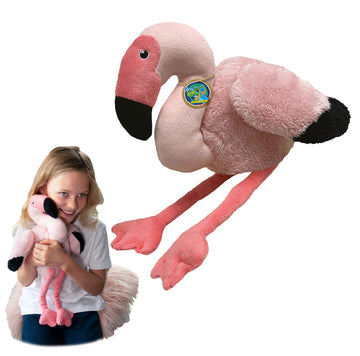 Ecobuddiez - Flamingo From Deluxebase. 13 Inch Flamingo Plush Toy. Eco Friendly Child Safe Flamingo Stuffed Animal Made From Recycled Plastic Bottles.