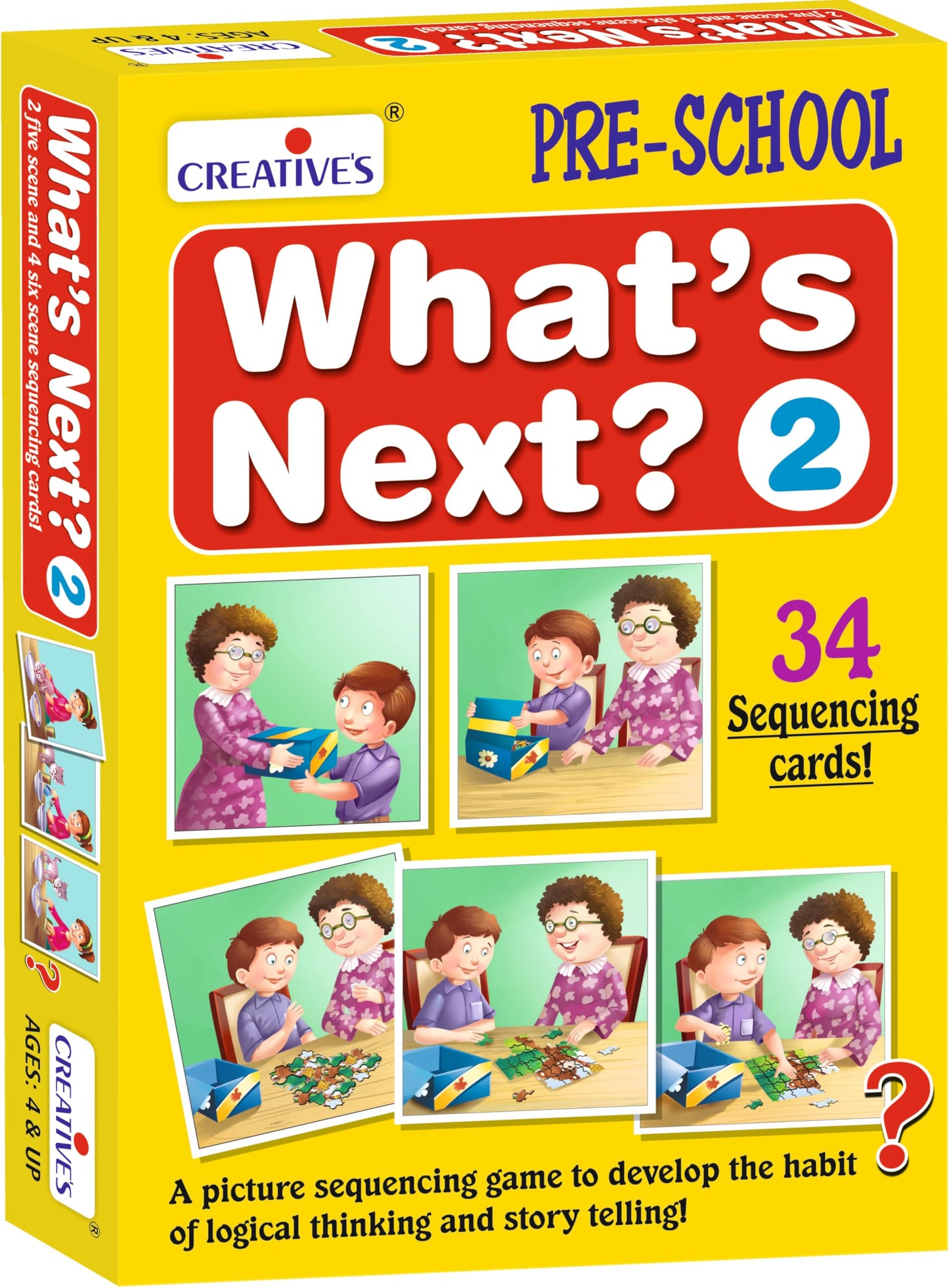 CreativeS WhatS Next -2| A Memory Game To Develop Logical Thinking & Story Telling | Sequence Cards| Pre-School Games | Learni