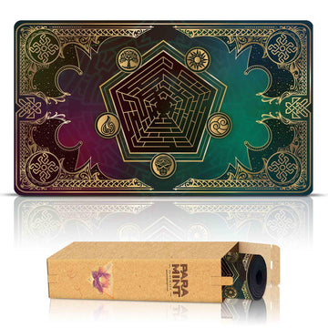 Paramint Mana Blast(Stitched) - Mtg Playmat - Perfect For Magic The Gathering, Pokemon, Yugioh, Anime - Tcg Card Game Table Mat - Durable, Thick, Cloth Fabric Top With Rubber Bottom By Daniel Ziegler