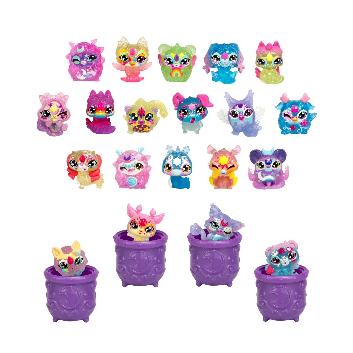 Magic Mixies Magic Mega Pack - 20 Mini Mixies + 4 Hidden Minis in Cauldrons, Multicolor, Model 14982
