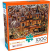 Buffalo Games - Charles Wysocki - Trick or Treat Hotel - 1000 Piece Jigsaw Puzzle For mature-themeds -Challenging Puzzle Perfect for Game Nights - Finished Size is 26.75 x 19.75