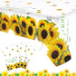 Breling 3 Pieces Sunflower Disposable Table Cover Flower Printed Plastic Birthday Party Tablecloth 43 x 71 Inches Sunflower Them