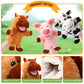 Lenwen 6 Pcs Valentines Day Gifts For Kids Hand Puppets Bulk With Working Mouth 10 Inches Plush Animal Hand Puppet Toddler Plush