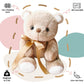 Uoozii Non-Shedding 12'' | 2 Pounds Microwavable & Coolable Weighted Stuffed Animals Unscented Teddy Bear Weighted Plush Pillow