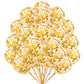 Mystic Toy Store 20 Pcs Confetti Balloons for Birthday Decoration Kit Gold Boys Girls Kids Men Women Pack Items Itm Set Pre Fill