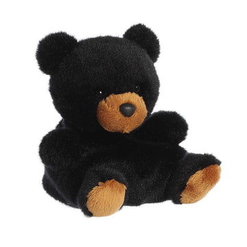 Aurora    Adorable Palm Pals    Sleepy Bear    Stuffed Animal - Pocket-Sized Fun - On-The-Go Play - Black 5 Inches