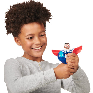 Heroes of Goo Jit Zu Marvel Hero Pack - Captain America Sam Wilson - 4.5" Squishy Toy - Multicolor - Model 41371 - Durable ABS Material