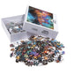 Henley Place Space Puzzle - 1000 Piece Deepspace Puzzle For Adults, Outerspace Jigsaw Puzzle With Fun Fact Poster & Reference Poster, Nasa Puzzle, Nebula Illustration 20X27 Inches