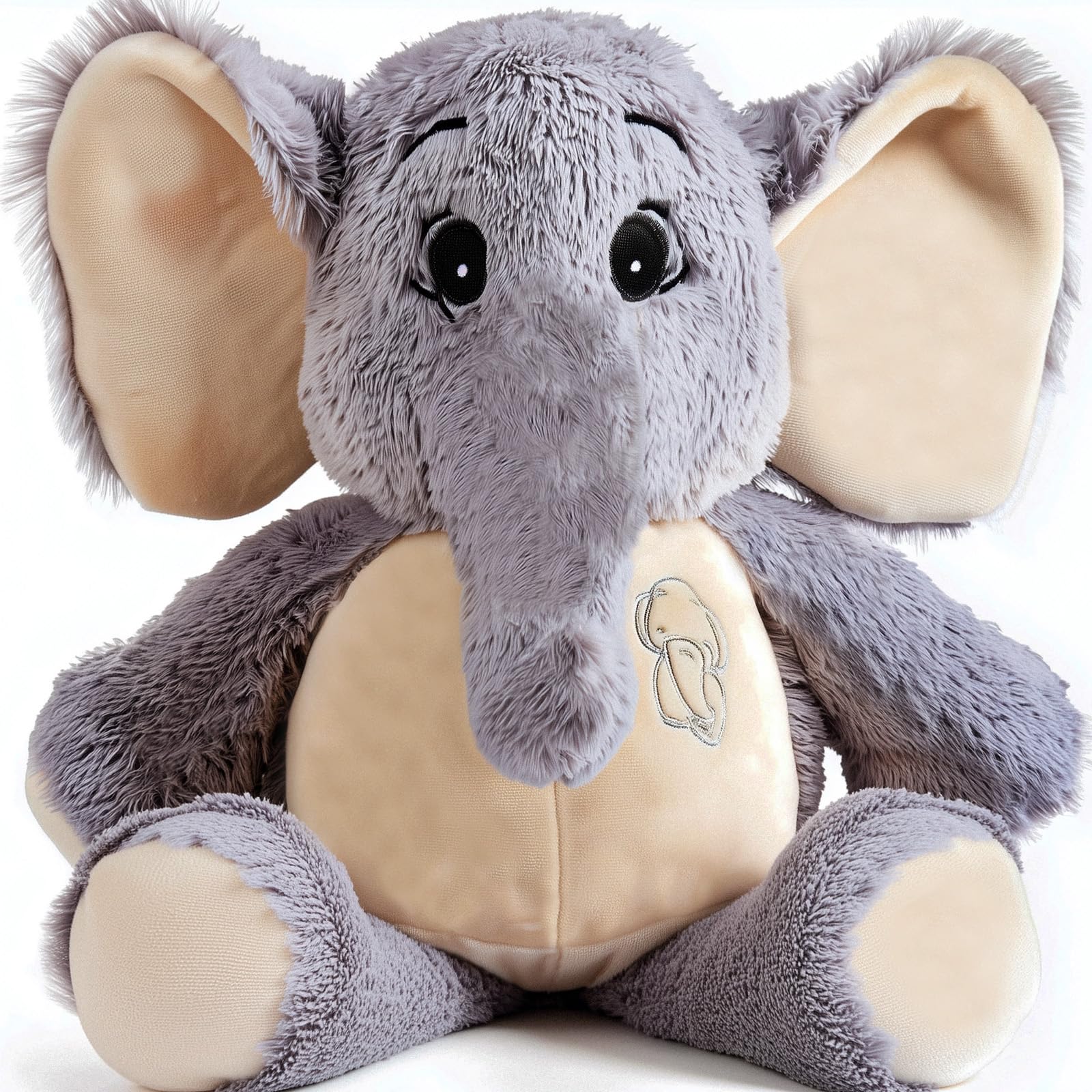 GailiMaiYa Elephant Stuffed Animal Big 15 ' ' Small Stuffed Elephant Plush Toy Soft Huggable Elephant Plush Cute Elephant Plush Toy for Girls Boys Kids Babies Gifts for Birthday Mother 's Day Christmas
