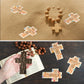 Sinload 24 Sets Footprints in The Sand Cross Religious Crafts Tissue Paper Sunday School Crafts Kits DIY Hanging Ornament Cross