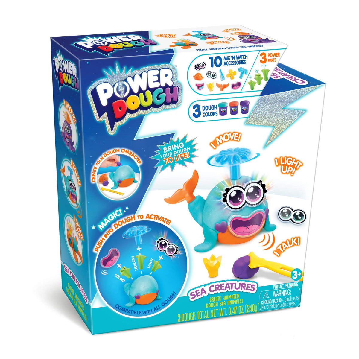 Canal Toys  Power Dough Sea Creatures Medium Box Interactive Dough (17 Piece)