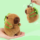 Ditucu Capybara Plush Keychain Toys - 4.7" Brown Polyester Strawberry Turtle Pendant for Kids' Backpack Decoration