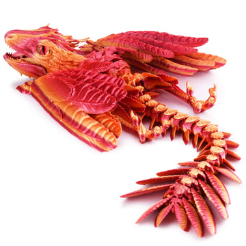 Guwewu Feathered Wyvern Dragon, 3D Printed Dragon, Articulated Dragon, Fidget Dragon, 3D Printed Toys, Desktop Pet (Infernostrid