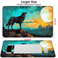 DIGTIALL Card Mat for MTG & TCG Playmat Mouse Pad 24 x 14 Game Mat for MTG RPG CCG Trading Card Game Playmats Table Mat Perfect for Card Games Video Games Computer Office Wolf Moom