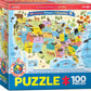 Eurographics Illustrated Map Of The United States Of America 100-Piece Puzzle