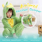 Michley Animal Hooded Romper Kids Flannel Halloween Pajamas Onesie 3-12T For Autumn Winter, Dinosaur, 5-6T, Size110