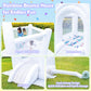 Hapyboucy Magic Rainbow Bounce House, White Bounce House With Slide, Blower Included, Kids Bouncy Castle Indoor Outdoor, 8 Ft L