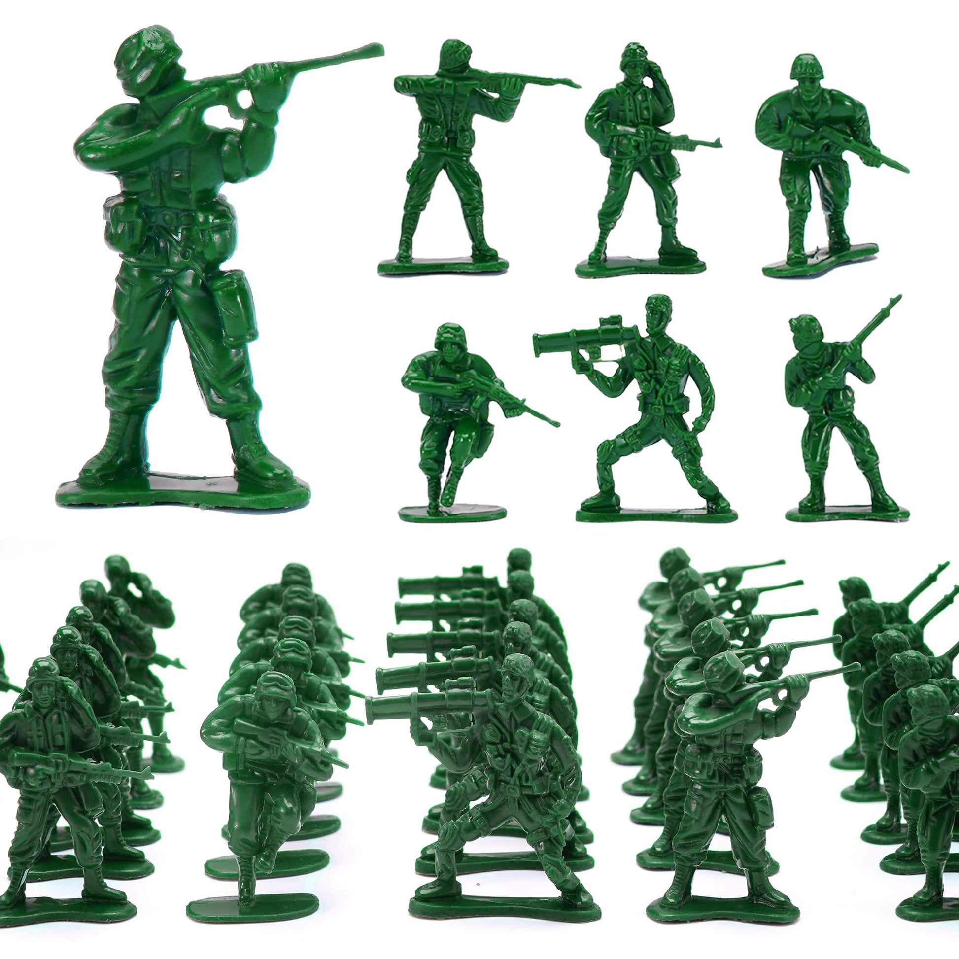 PROLOSO Toy Soliders Green Army Men Action Figures Plastic Army Men Sets Military Toys Various Poses Bulk Pack of 144