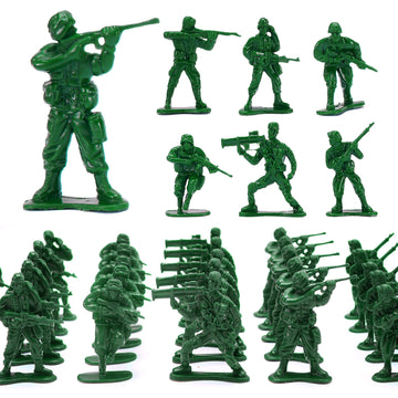 PROLOSO Toy Soliders Green Army Men Action Figures Plastic Army Men Sets Military Toys Various Poses Bulk Pack of 144