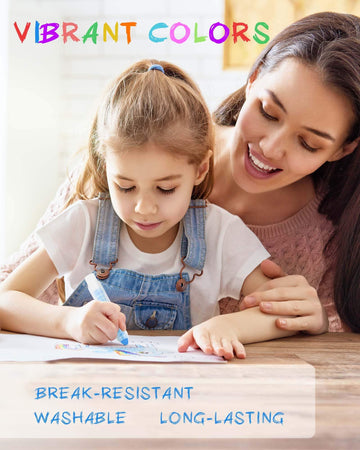 Newfamily Dustless Chalk For Kids, Colored Sidewalk Chalk With Holder,Non-Toxic Washable Toddlers Chalks Drawing Writing For Out