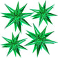 Funtoob Green Star Balloons Metallic Star Foil Balloons Birthday Balloons Green Star Cone Balloons Starburst Balloon Spike Ballo