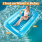 Sloosh Inflatable Tanning Pool Lounge Float  70 x 46 Suntan Tub Raft Floatie  Tanning Pool with Pillow  Personal Pool Lounger for mature-themed Summer Water Party  L-Blue