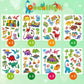 24 Sheets Dinosaur Stickers For Kids Non-Repeating Dinosaur Theme Birthday Party Favors Supplies Teacher Reward Stickers