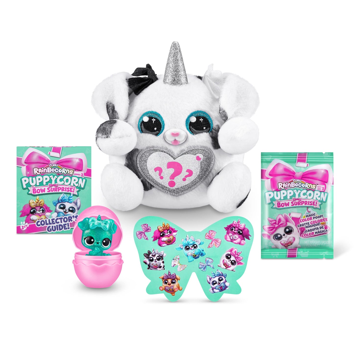 Rainbocorns Puppycorn Surprise Series 3 Plush - Dalmation, Collectible Stuffed Animal, Model 9269B, Ages 3+