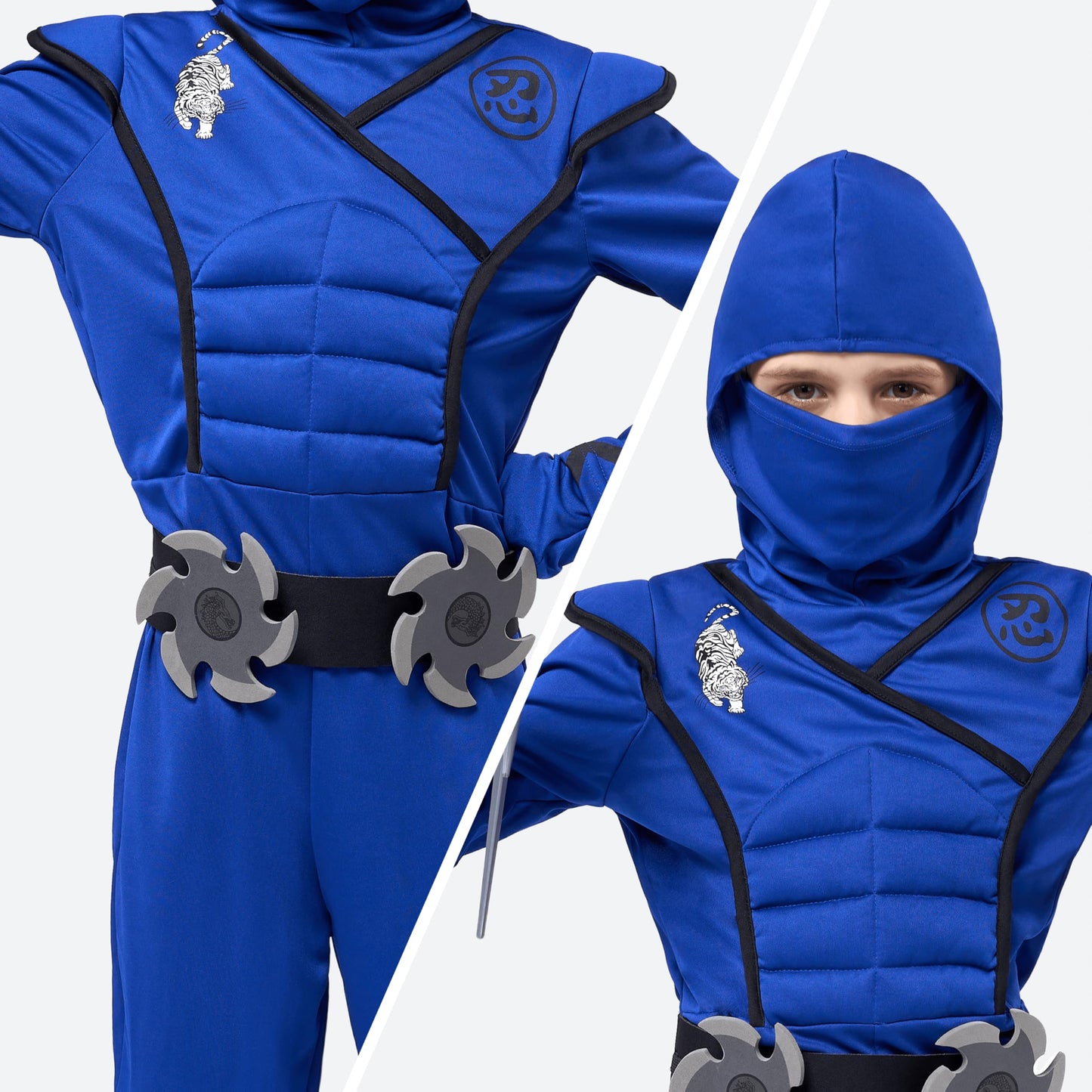 Spooktacular Creations Halloween Ninja Costume  Blue Ninja Outfit Set for Kids  Halloween Costumes with Accessories for Boys Dress Up and Role Play Party (3T  3-4 yrs)