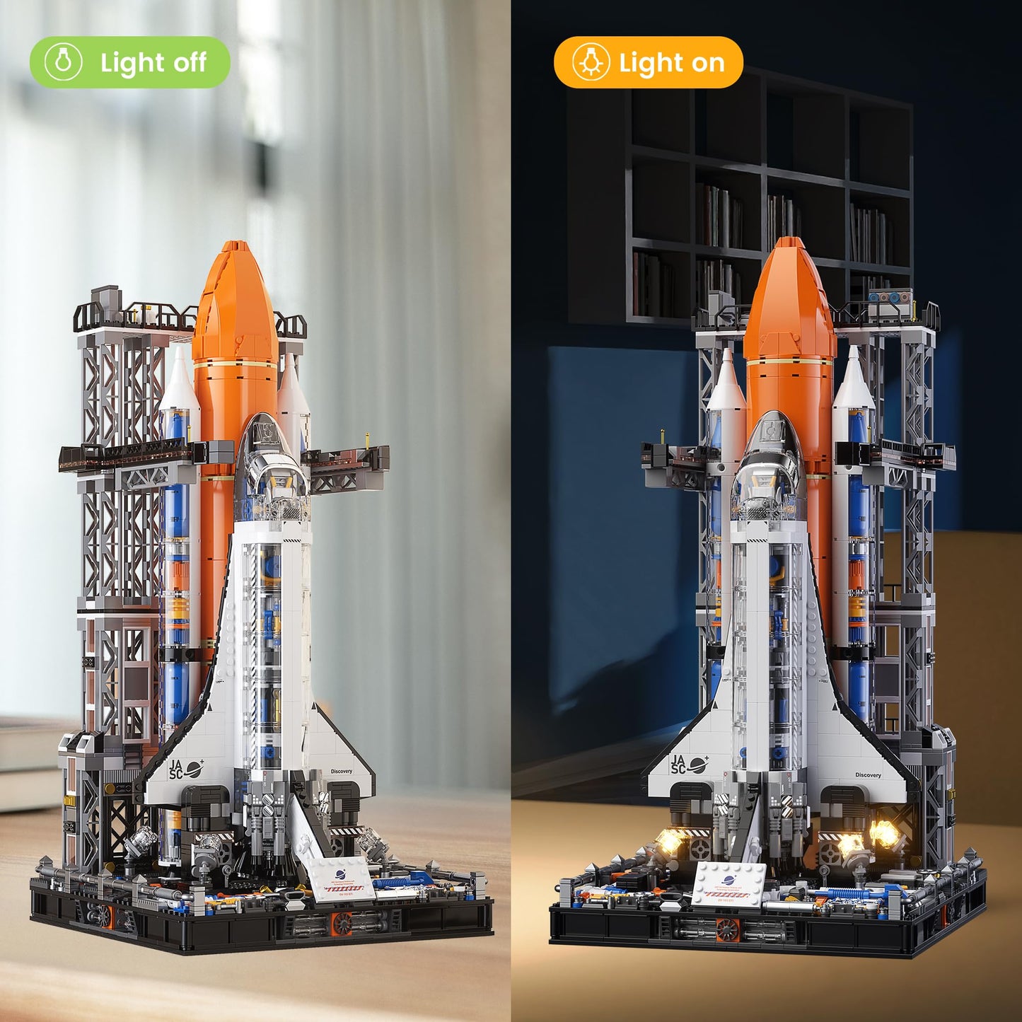 Super Space Shuttle Building Blocks Set 2226 Pieces, Extra Large Size 19.6 Height Spaceplane, Expedition Collectible Shuttlecraf