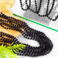 72PCS Mardi Gras Bead Necklace, Halloween Black Bead Necklaces Stuff Accessories, 33'' Mardi Gras Beads Necklace Costume, Festiv