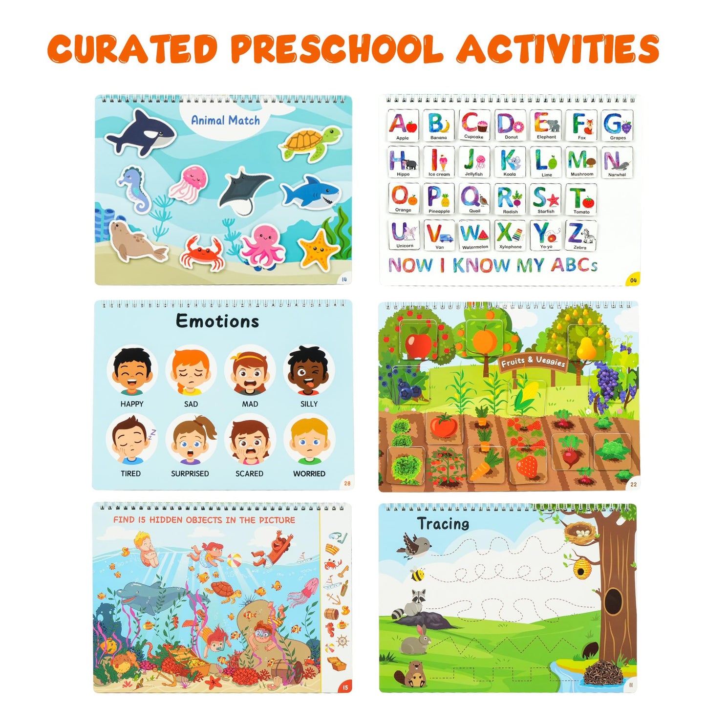BenBen Busy Book for Toddlers - 30 Pages, Pre-Assembled Montessori Activity Book, Brown, Medium, Educational Toy for Ages 3+