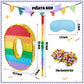 PCFING 20 Inch Number 5 Piata Rainbow with 30 Inch Piata Stick Blindfold Confetti for Boy Girl Kids Birthday Party Decorations,