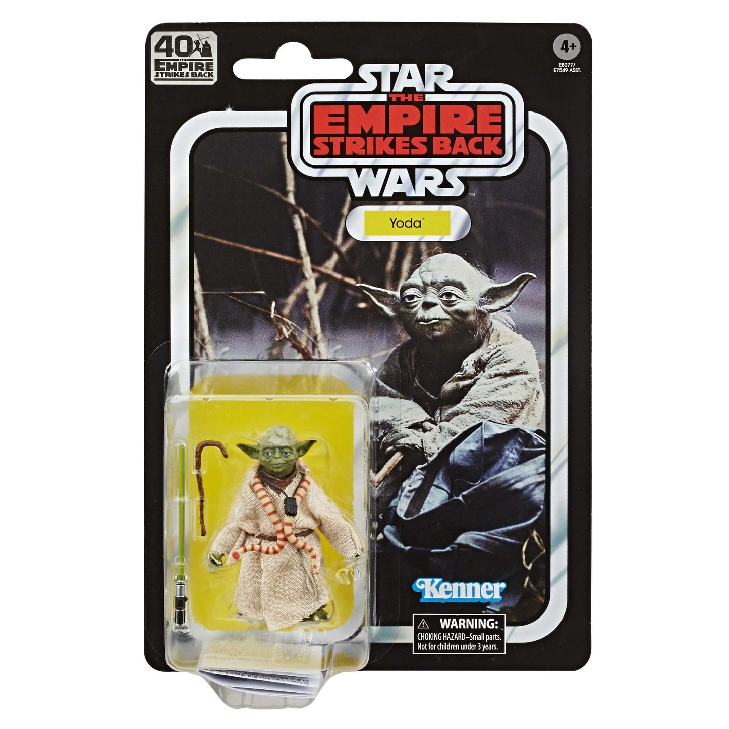 Hasbro Star Wars The Black Series Yoda Figure 6-inch Scale Plastic Black E8077 for Kids Ages 4 and Up