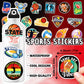 Wakemoodei 200 Pcs Sports Stickers For Water Bottles, Waterproof Mixed Balls Stickers For Kids Boys Basketball Baseball Soccer V