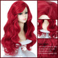 Mermaid Wigs For Kids Girls Long Dark Red Curly Kids Mermaid Wig With Starfish Hair Clips Wave Heat Synthetic Fiber Hair For Chi