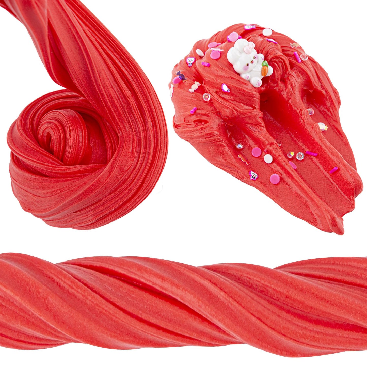 Okaybee 2 Pack Slime Kit With Red Butter Slime & Yellow Clear Slime For Kids, Slime Sensory Toys For Girls And Boys Ages 8-12, S