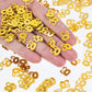 WILLBOND Gold 50th Confetti, 50 Number Birthday Confetti, 50th Wedding Anniversary Party Table Decorations, 2 Bags (1400 Pieces)