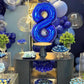 Number 8 Balloon 40 Inch, Dark Blue Big Number Balloon, Giant Foil 8 Balloons Number, Helium 8Th Birthday Balloons For Kids Boys