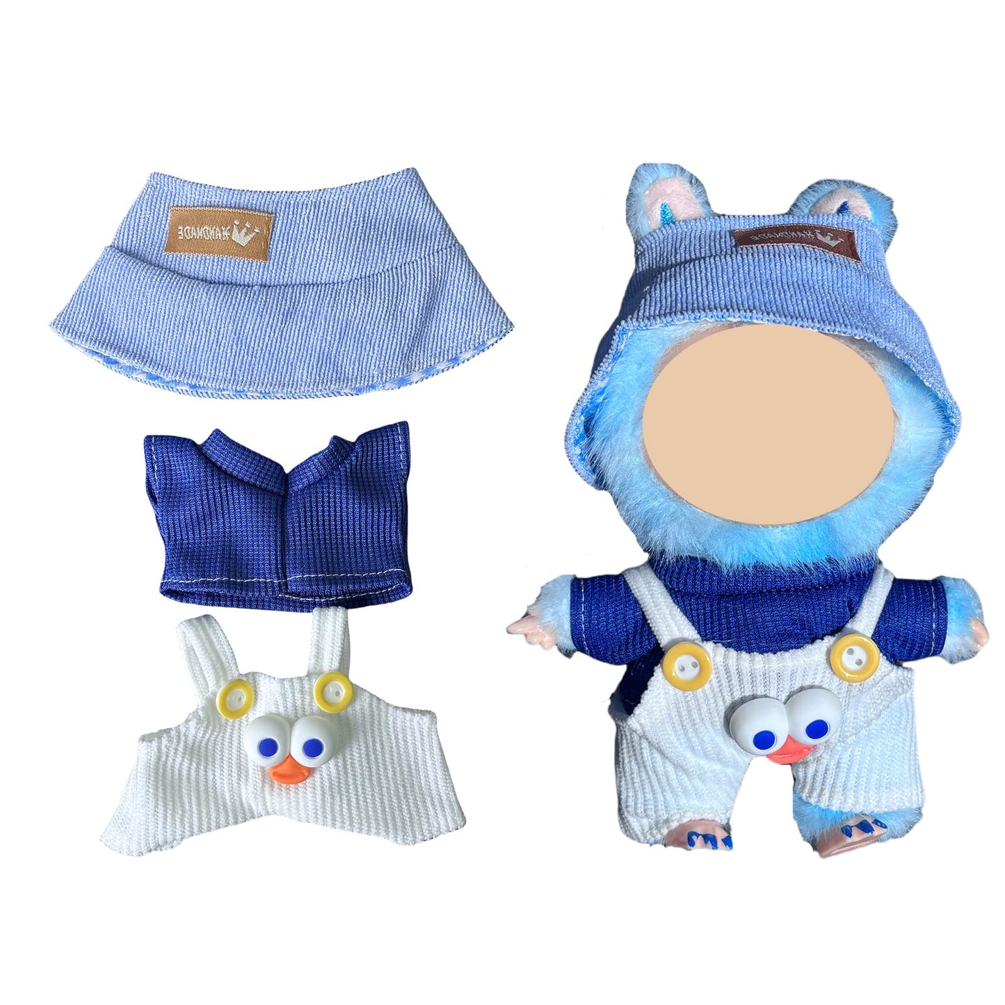 Doll Clothes - Compatible with LBB 5.91-6.7inch(15-17cm) Dolls as Accessories Only  enhanced Dolls Outfit with Accessories  Hand Crocheted Hat  Sweaters  Bag 4