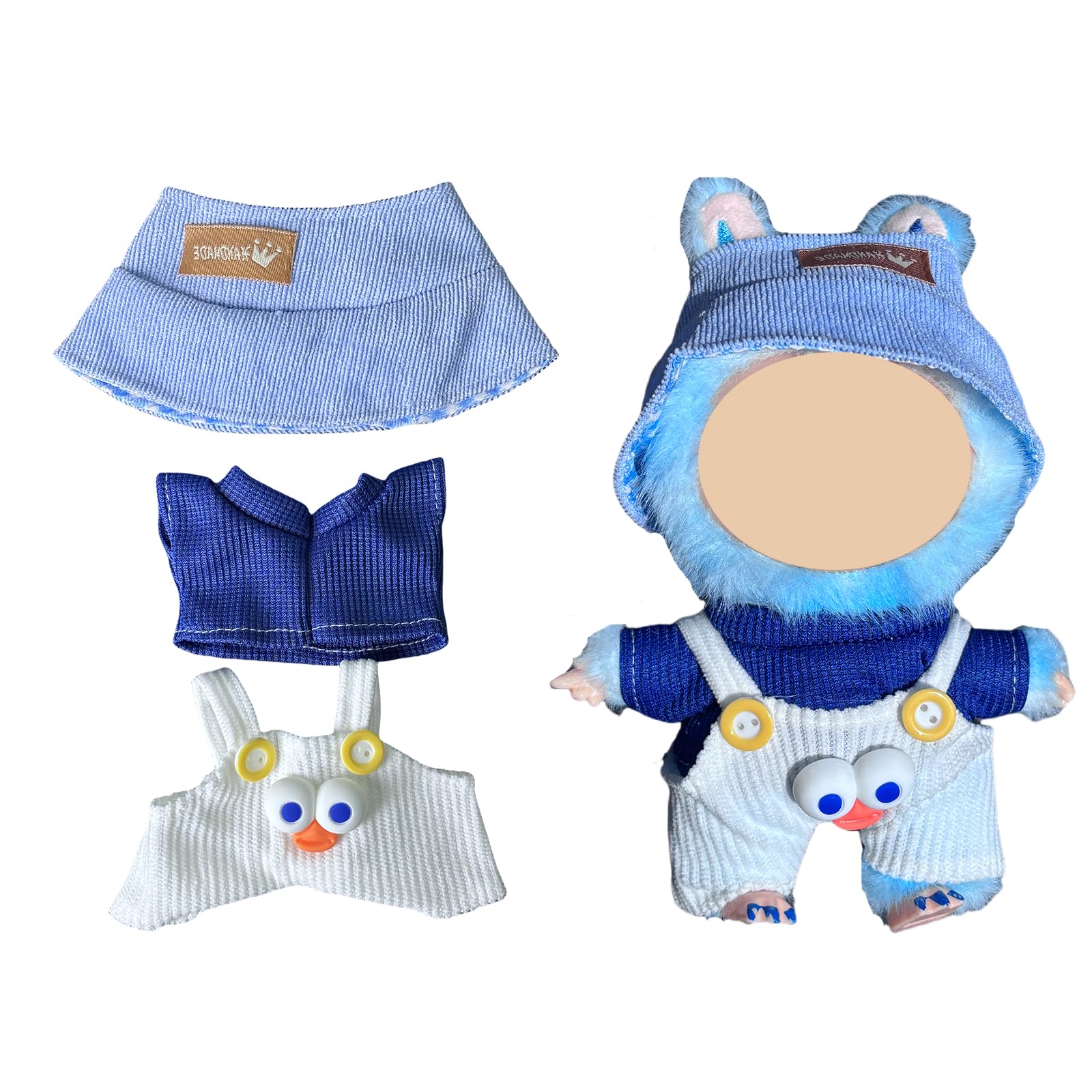 Doll Clothes - Compatible with LBB 5.91-6.7inch(15-17cm) Dolls as Accessories Only  enhanced Dolls Outfit with Accessories  Hand Crocheted Hat  Sweaters  Bag 4