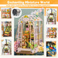 Diy Book Nook Kit, Diy Miniature House Kit With Led Lights, 3D Wooden Puzzle For Adults To Bulid, Mini House With Bookshelf Inse