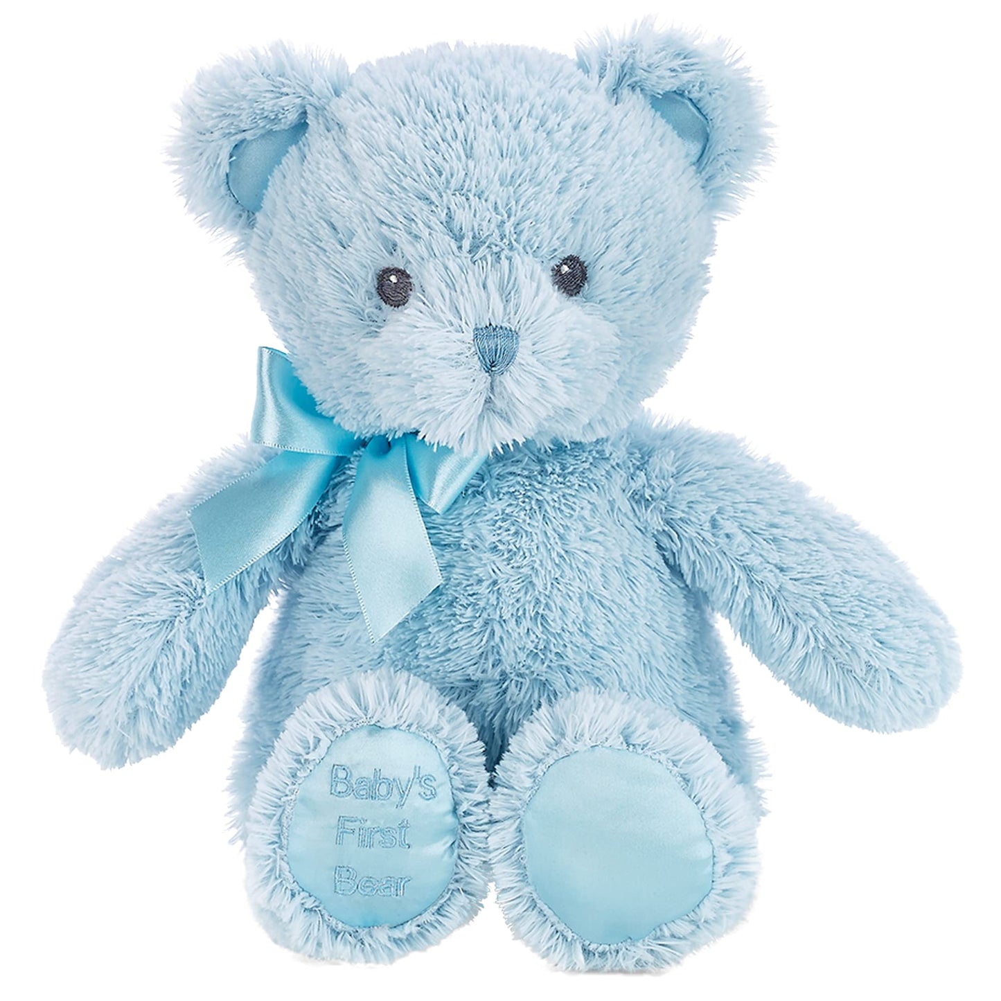 Bearington Blue Teddy Bear Plush - 12" Stuffed Animal - Satin Material - Model 193608